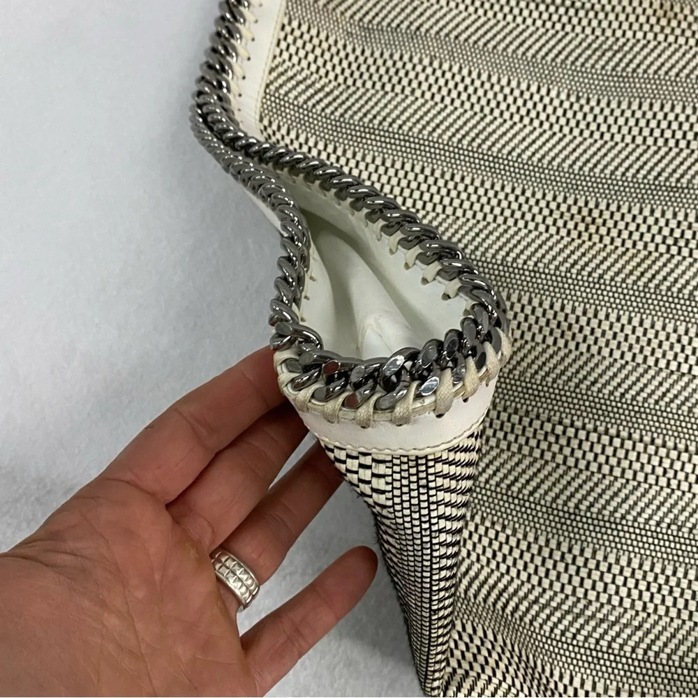 Stella McCartney Cream and Silver Chain Shoulder Bag